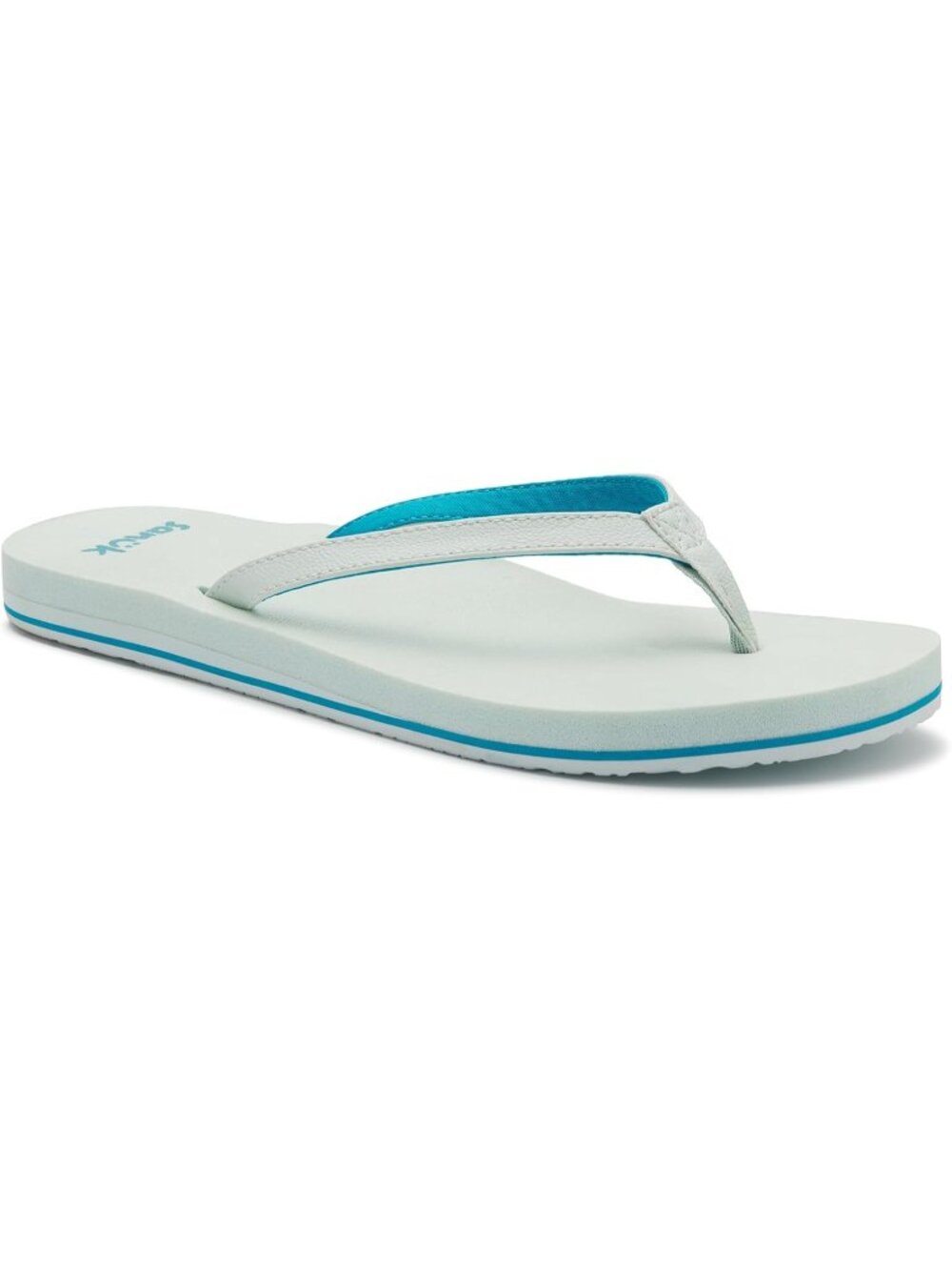Women's Blue White Flip Flops Yoga Mat Foot bed Sandals Yoga Sandals Casual